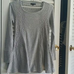 RXB light blue knit lace Henley