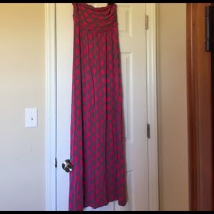 Small strapless maxi dress. Worn twice