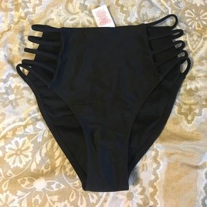 Xhilaration high waisted strappy bikini bottom NWT