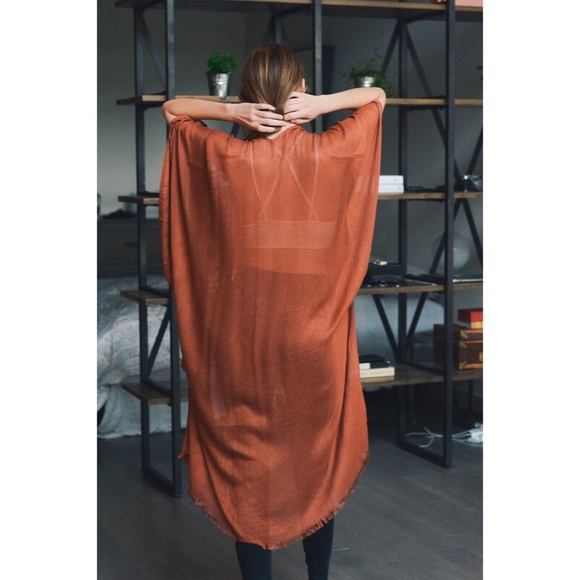 β’BUY2/1FREEβ’ Sweet Splendor Kimono - Rust - Picture 3 of 5