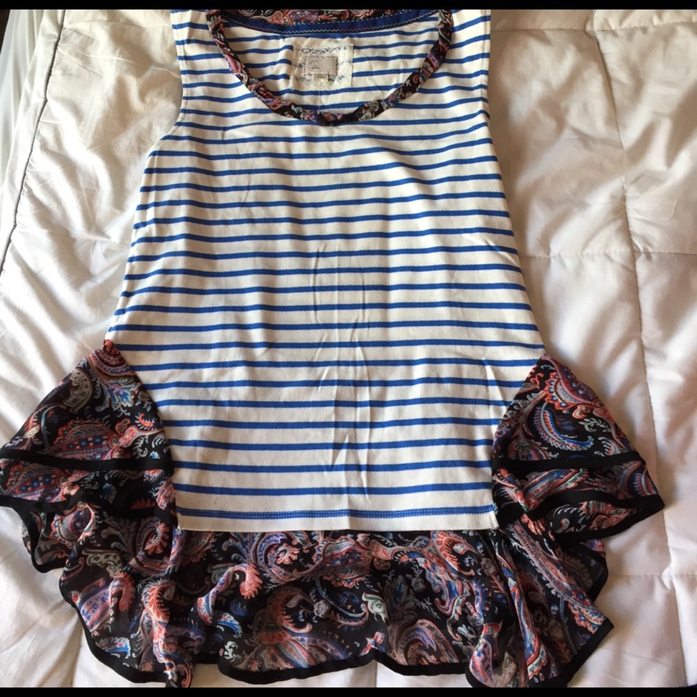 Anthropologie tank. Size M. Stripped and patterned