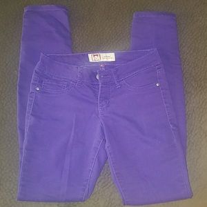 Purple LEI lowrise skinny juniors pants size 1