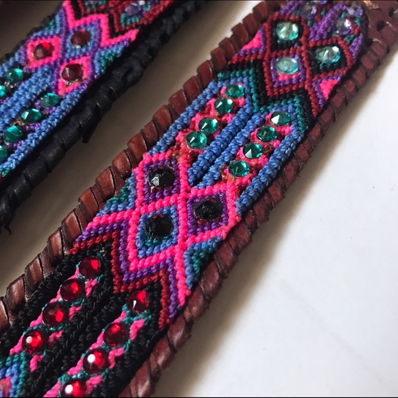 Leather Huichol Bracelets - Picture 4 of 7
