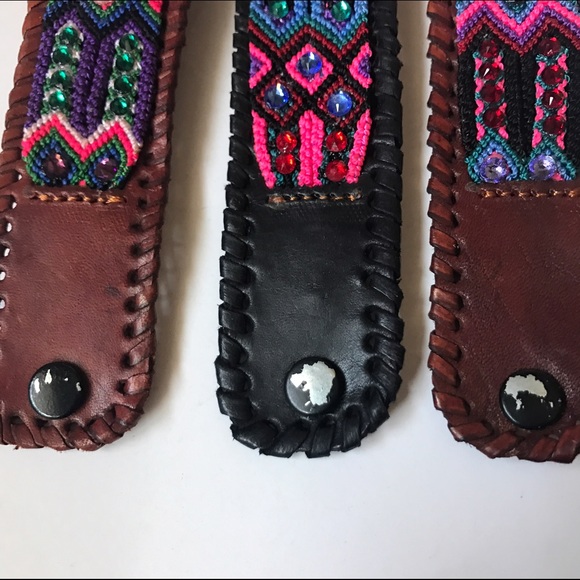 Leather Huichol Bracelets - Picture 5 of 7