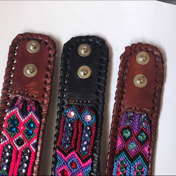 Leather Huichol Bracelets - Picture 6 of 7