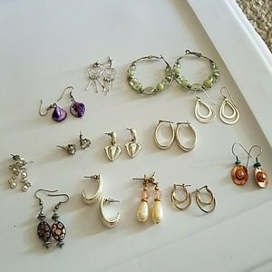 13 pairs of earrings