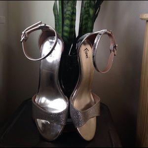 Silver high heels