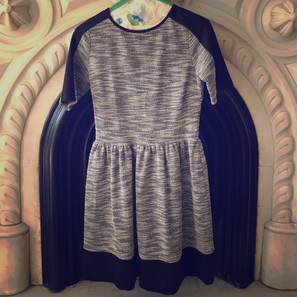 Necessary Objects tweed short sleeved dress