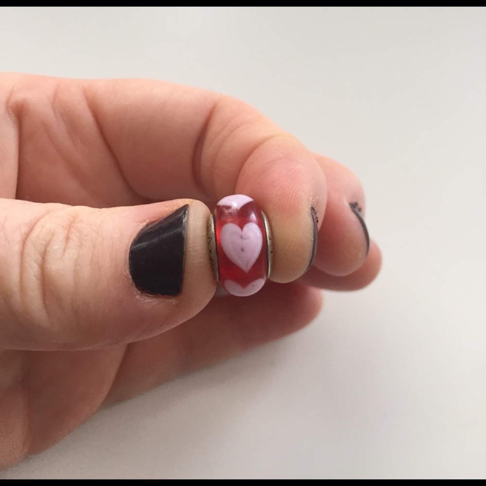 Retired Murano Glass "Red Love” Pandora charm.