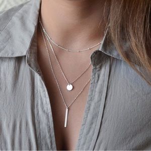 5 for $25 • Silver Bar & Coin Necklace