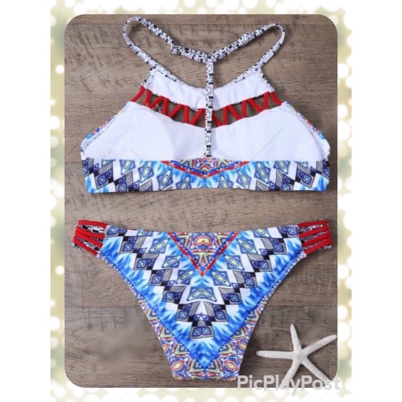 Ethnic Style Print Bikini Set - Picture 4 of 8