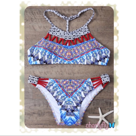 Ethnic Style Print Bikini Set - Picture 3 of 8