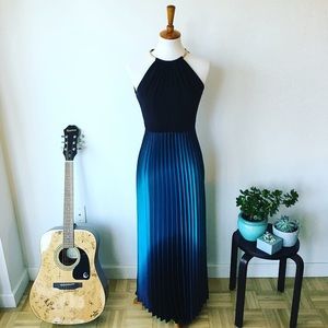 Xscape ombré halter gown