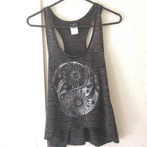 Black mesh like racorback crop top