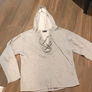 Lace up hoodie