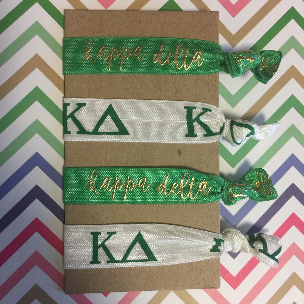 Kappa Delta sorority hair ties