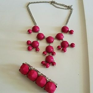 Statement necklace and bracelet