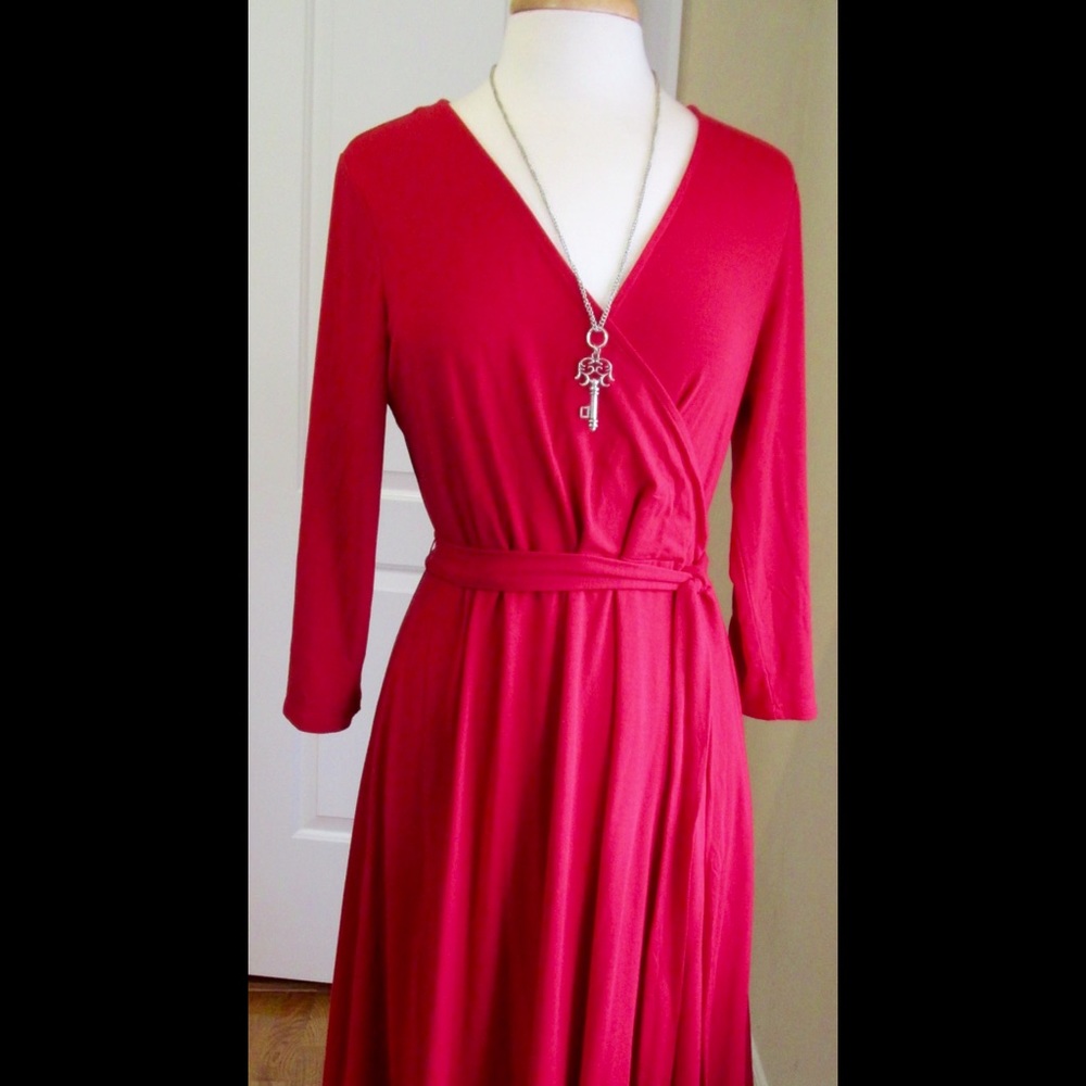 Ruby Red Casual Dress