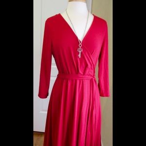 Ruby Red Casual Dress