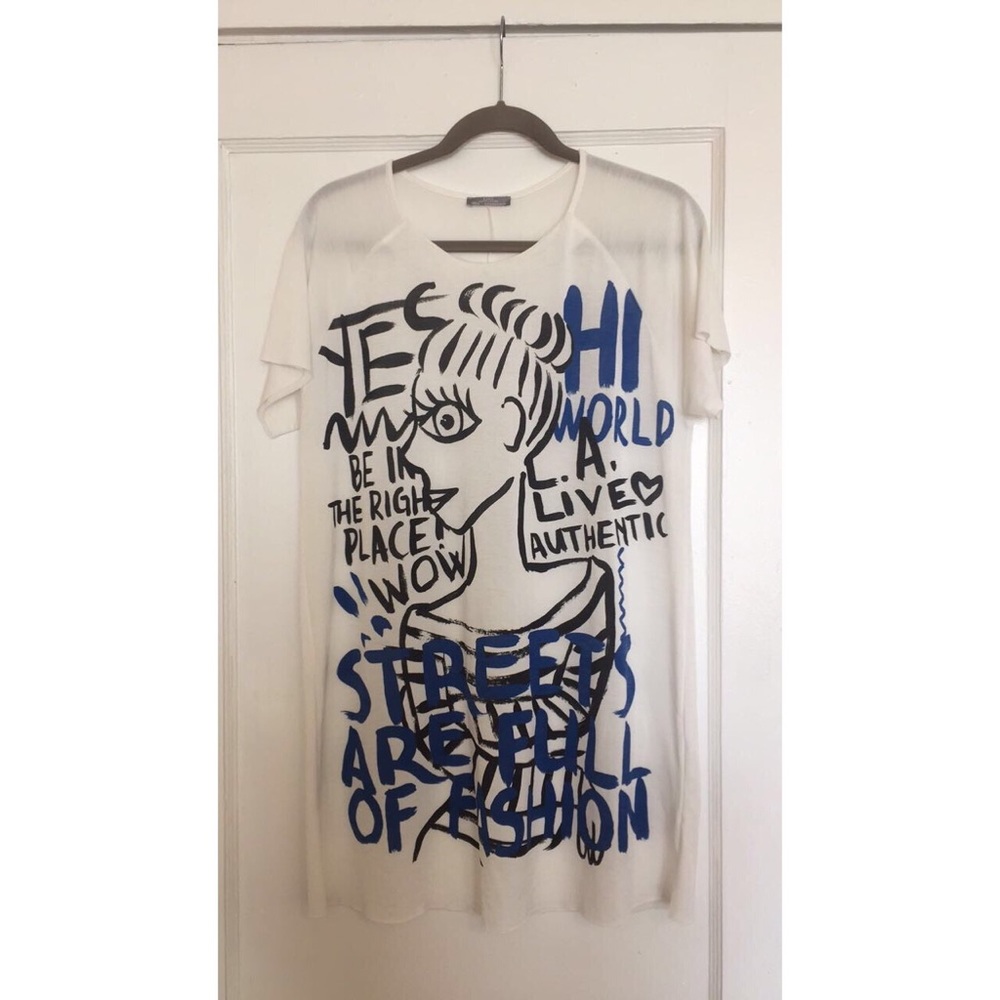Zara Graphic T Shirt Dress