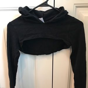 Hooded sleeved dance top