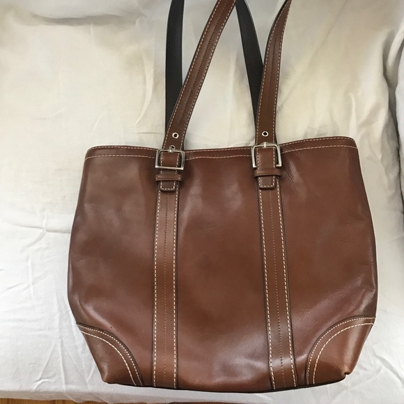 Authentic Brown Leather Coach Purse - Picture 2 of 4