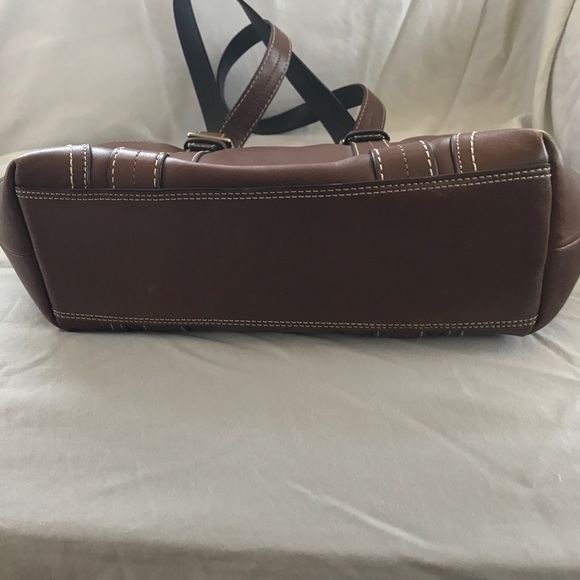 Authentic Brown Leather Coach Purse - Picture 3 of 4