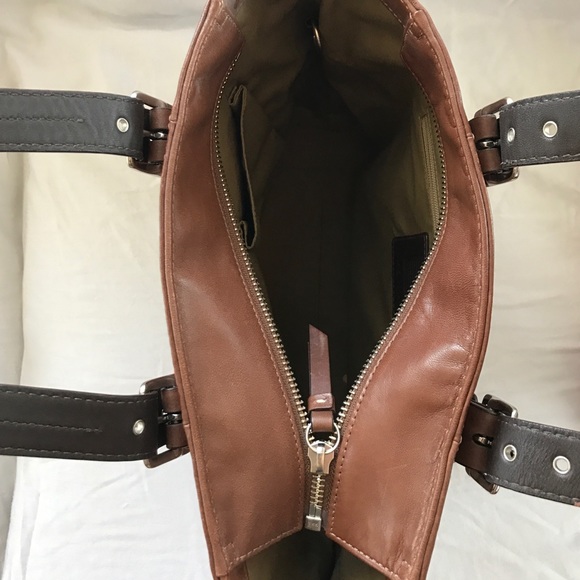 Authentic Brown Leather Coach Purse - Picture 4 of 4