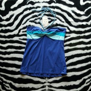 BNWT Union Bay Nautical Blue Halter top