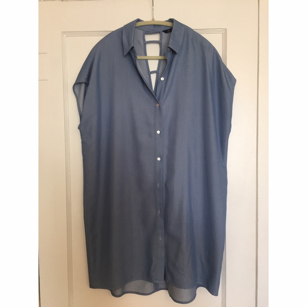 Zara Chambray Shirt Dress