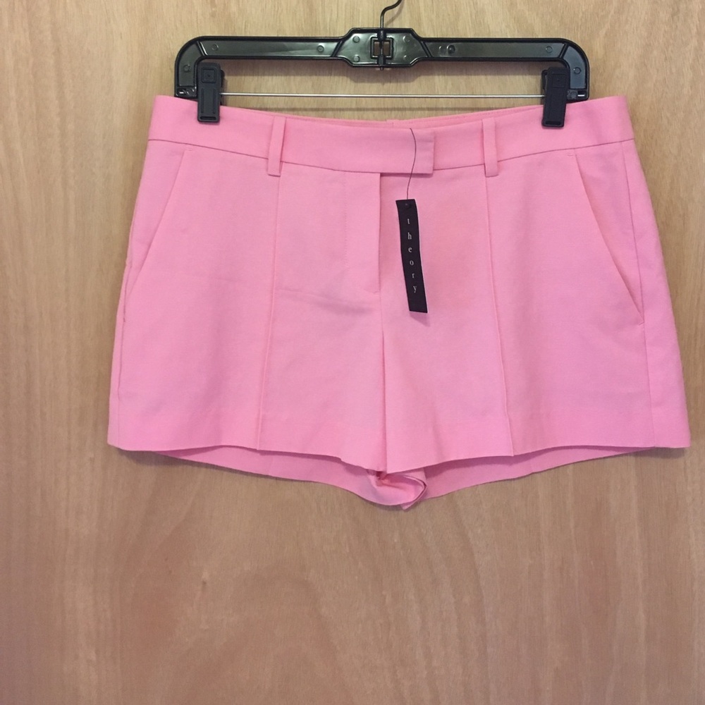 Theory Poe shorts in pink rose