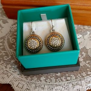 Rodium 18 carat gold plated earrings