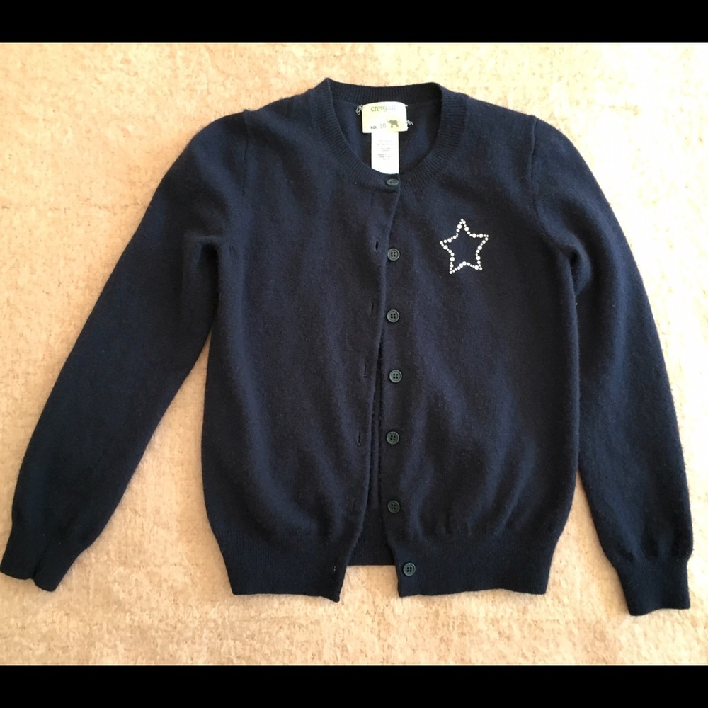 SOLD ON EBAY Girls Crewcuts Navy Cardigan w/ Star - Picture 1 of 7
