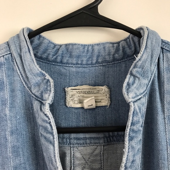 Current Elliott sleeveless tuckpleated denim dress - Picture 4 of 5