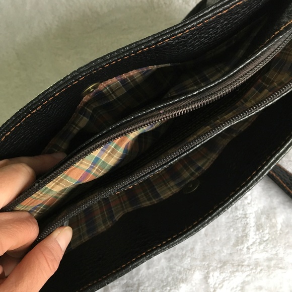 J. G. Hook purse- great navy & brown colors - Picture 3 of 8