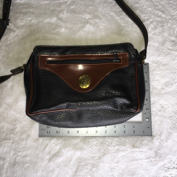 J. G. Hook purse- great navy & brown colors - Picture 7 of 8