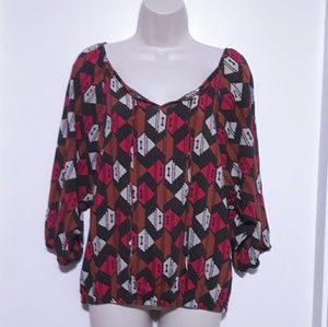 *SOLD* Old Navy Tribal Print Batwing Blouse