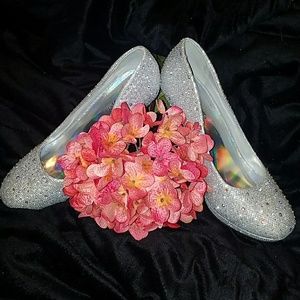 Silver Sparkly Heels