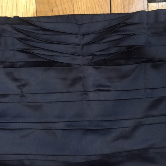 Kenneth Cole Black Satin Strapless Dress - Picture 2 of 4