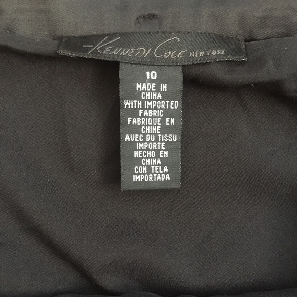 Kenneth Cole Black Satin Strapless Dress - Picture 3 of 4