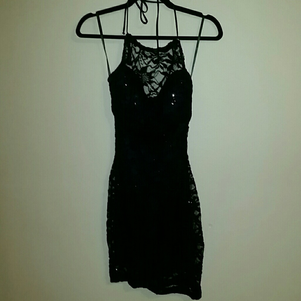 Black cocktail party dress