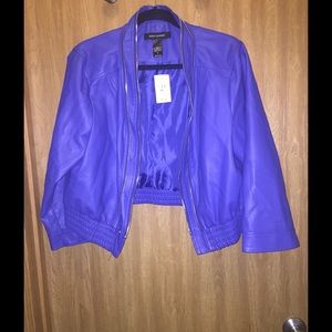 Women's casual leather jacket