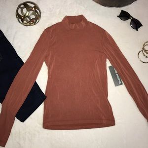 American Apparel Mock Neck Top