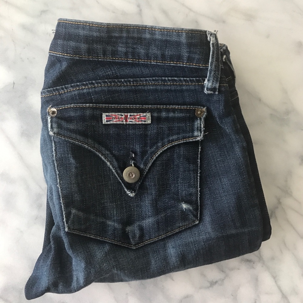 Hudson dark straight leg jeans