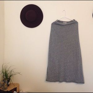 Heather gray maxi skirt