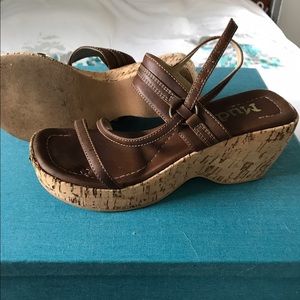 Mudd cork wedge sandals