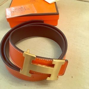 HERMES style reversible belt