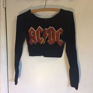 Forever 21 AC/DC Crop Top