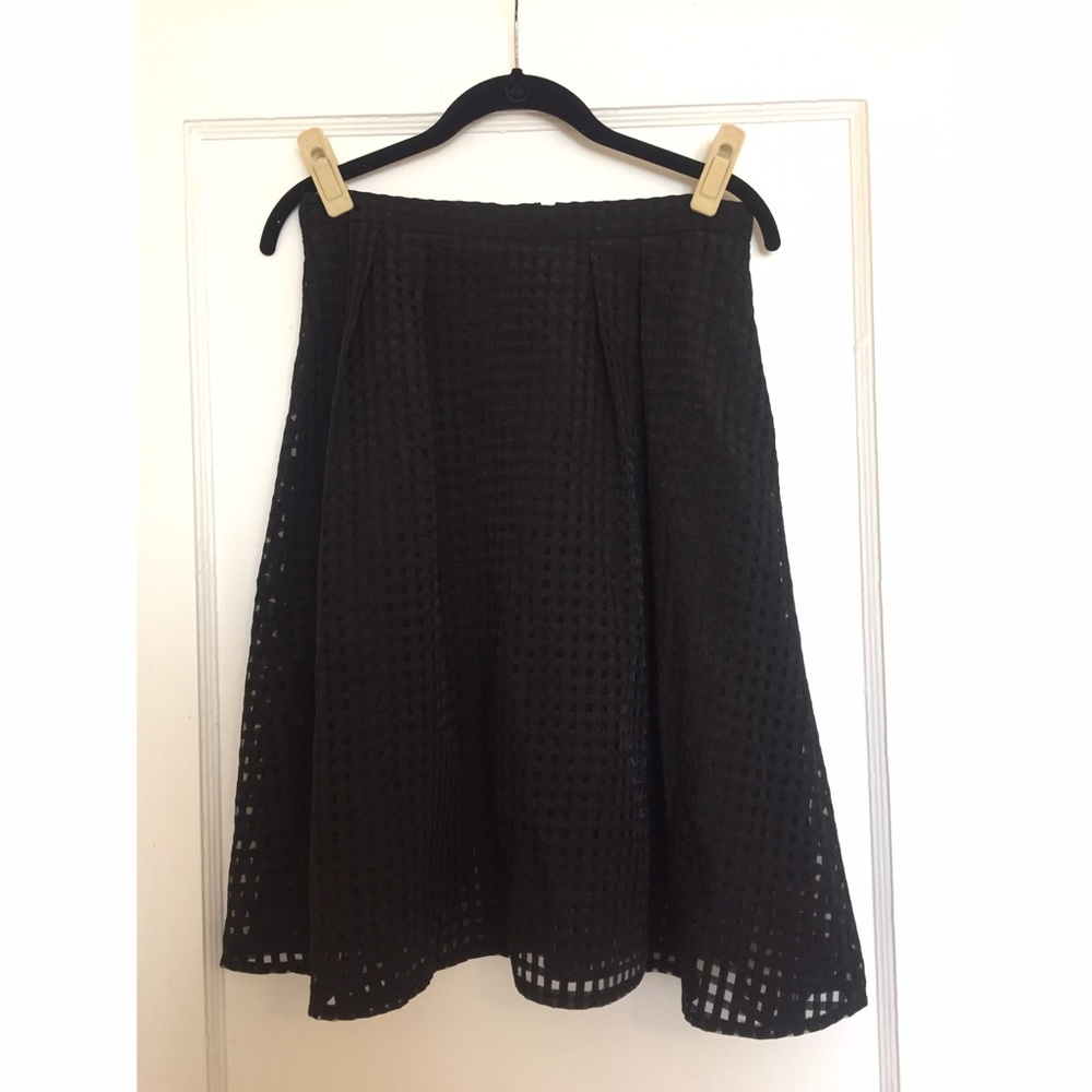 Gianni Bini Windowpane Midi Skirt