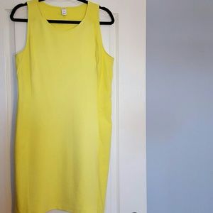 Yellow Jersey Knit Dress
